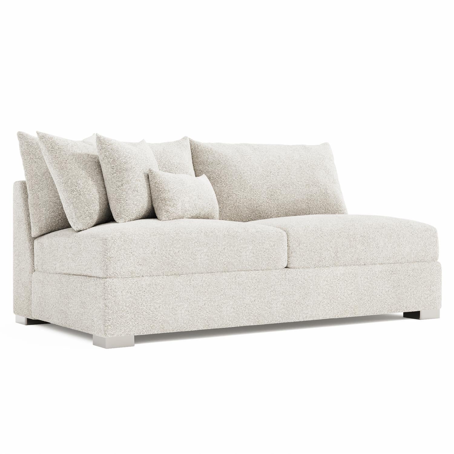 Bernhardt Helena Fabric Armless Loveseat Metal Foot — N5140