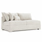 Bernhardt Helena Fabric Armless Loveseat Metal Foot — N5140