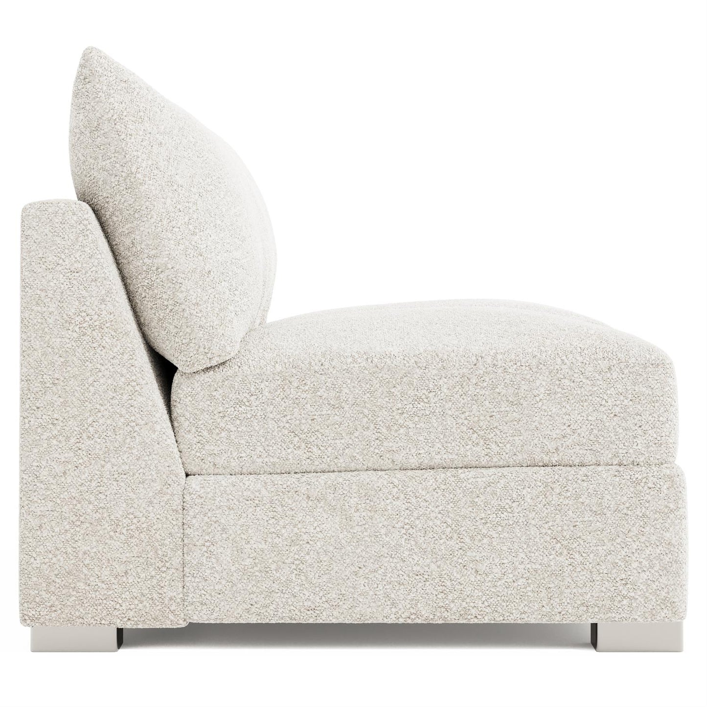 Bernhardt Helena Fabric Armless Loveseat Without Pillows Metal Foot — N5140Y