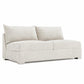 Bernhardt Helena Fabric Armless Loveseat Without Pillows Metal Foot — N5140Y