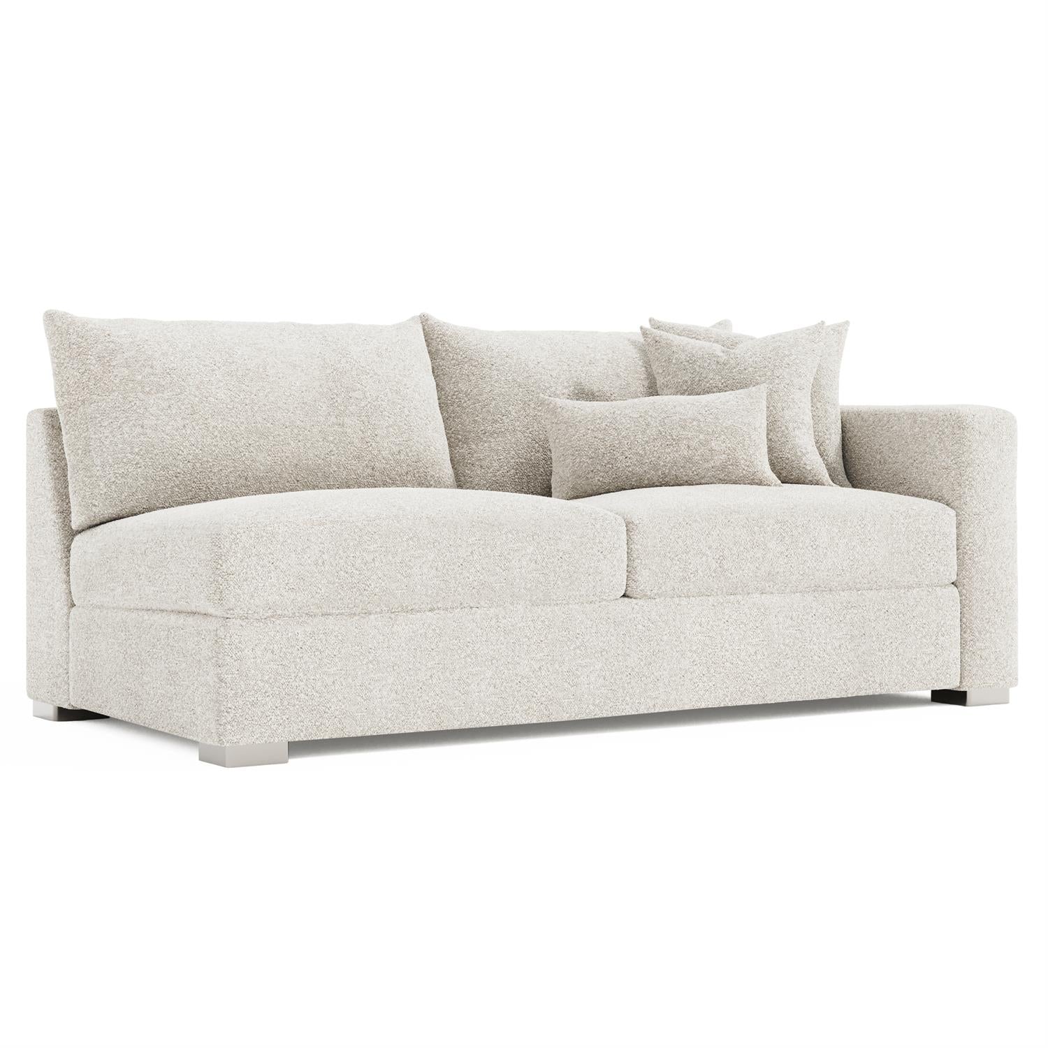 Bernhardt Helena Fabric Right Arm Loveseat Metal Foot — N5141