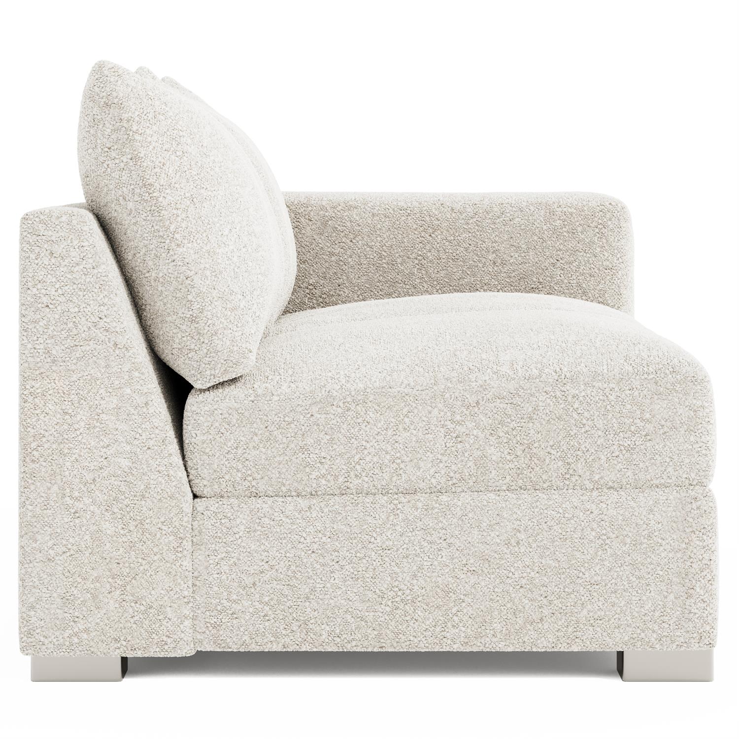 Bernhardt Helena Fabric Right Arm Loveseat Without Pillows Metal Foot — N5141Y