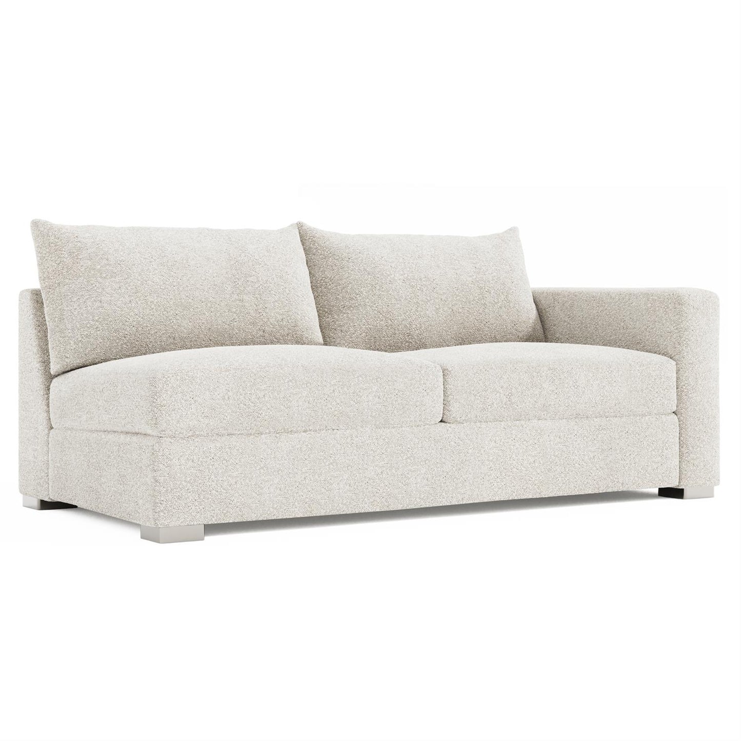 Bernhardt Helena Fabric Right Arm Loveseat Without Pillows Metal Foot — N5141Y