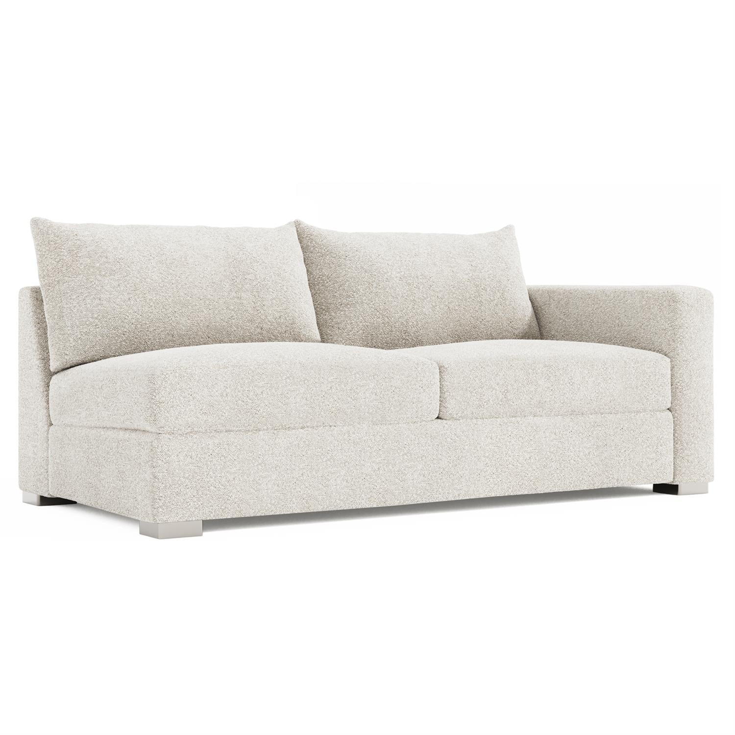 Bernhardt Helena Fabric Right Arm Loveseat Without Pillows Metal Foot — N5141Y