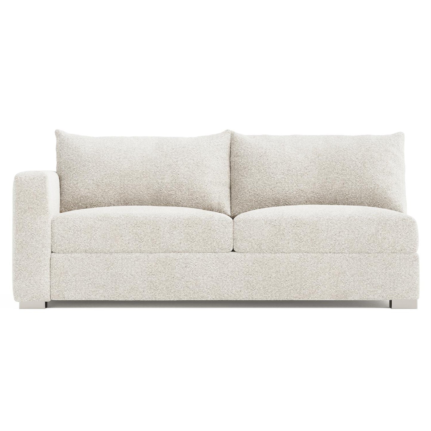 Bernhardt Helena Fabric Left Arm Loveseat Without Pillows Metal Foot — N5142Y