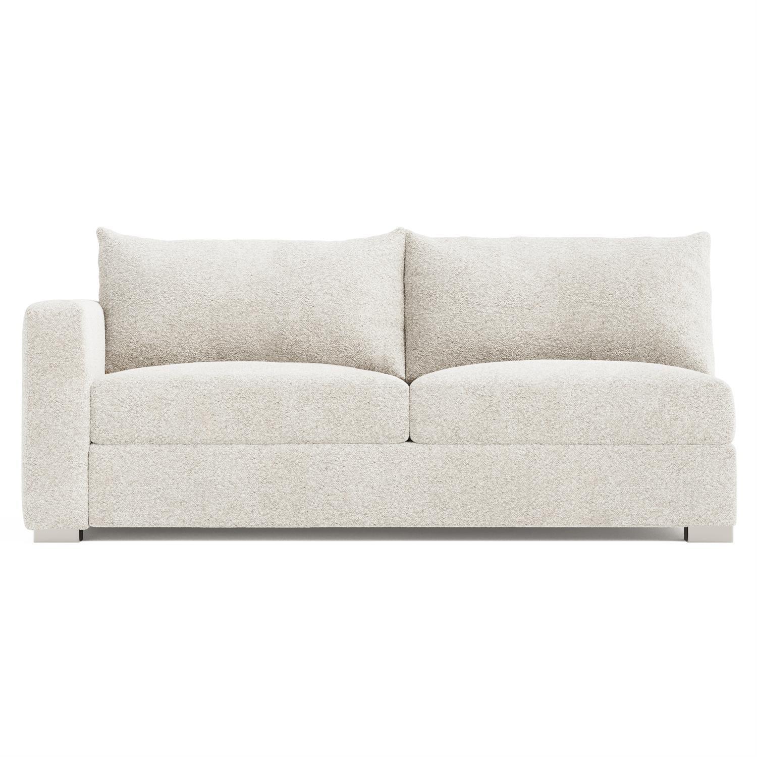 Bernhardt Helena Fabric Left Arm Loveseat Without Pillows Metal Foot — N5142Y