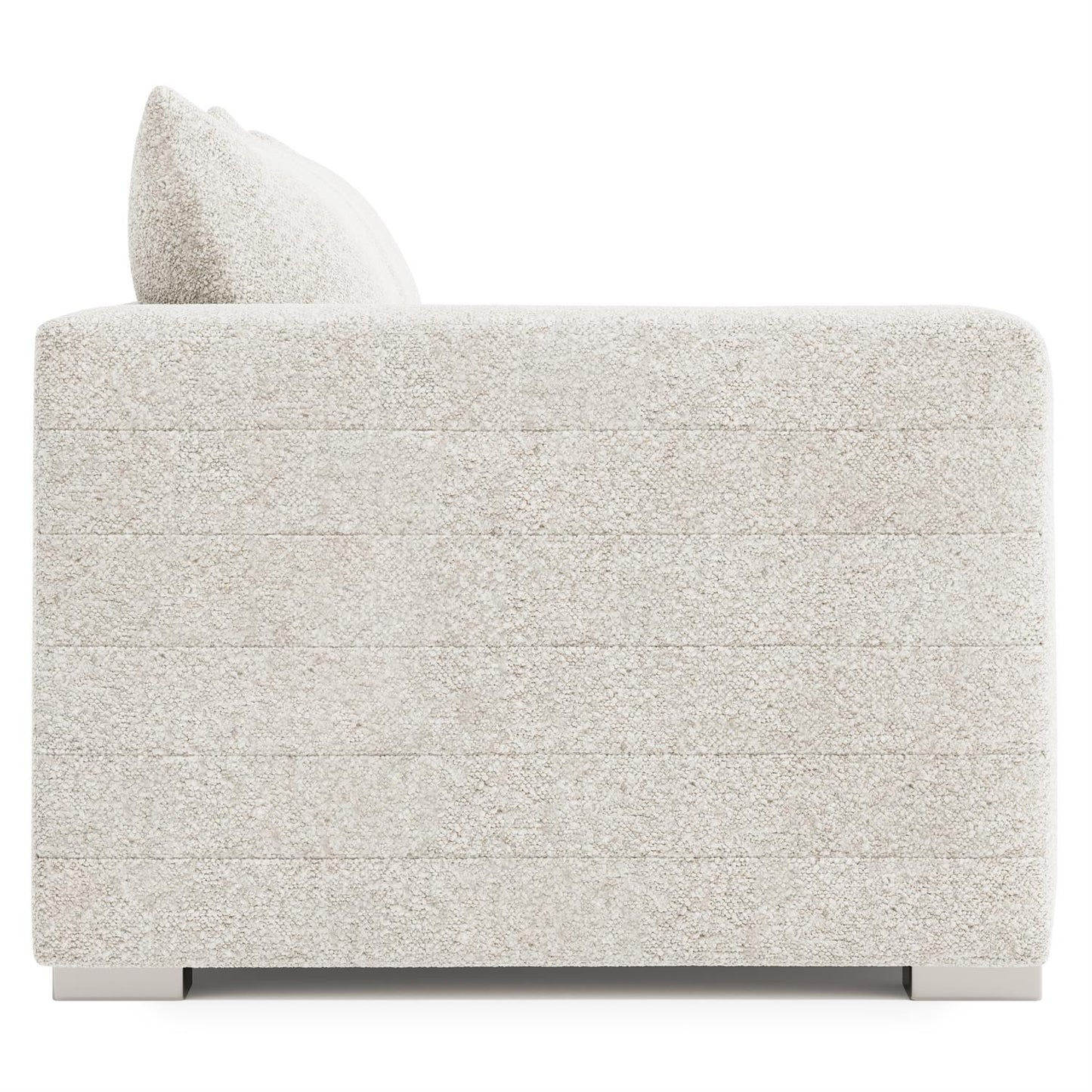 Bernhardt Helena Fabric Left Arm Loveseat Without Pillows Metal Foot — N5142Y