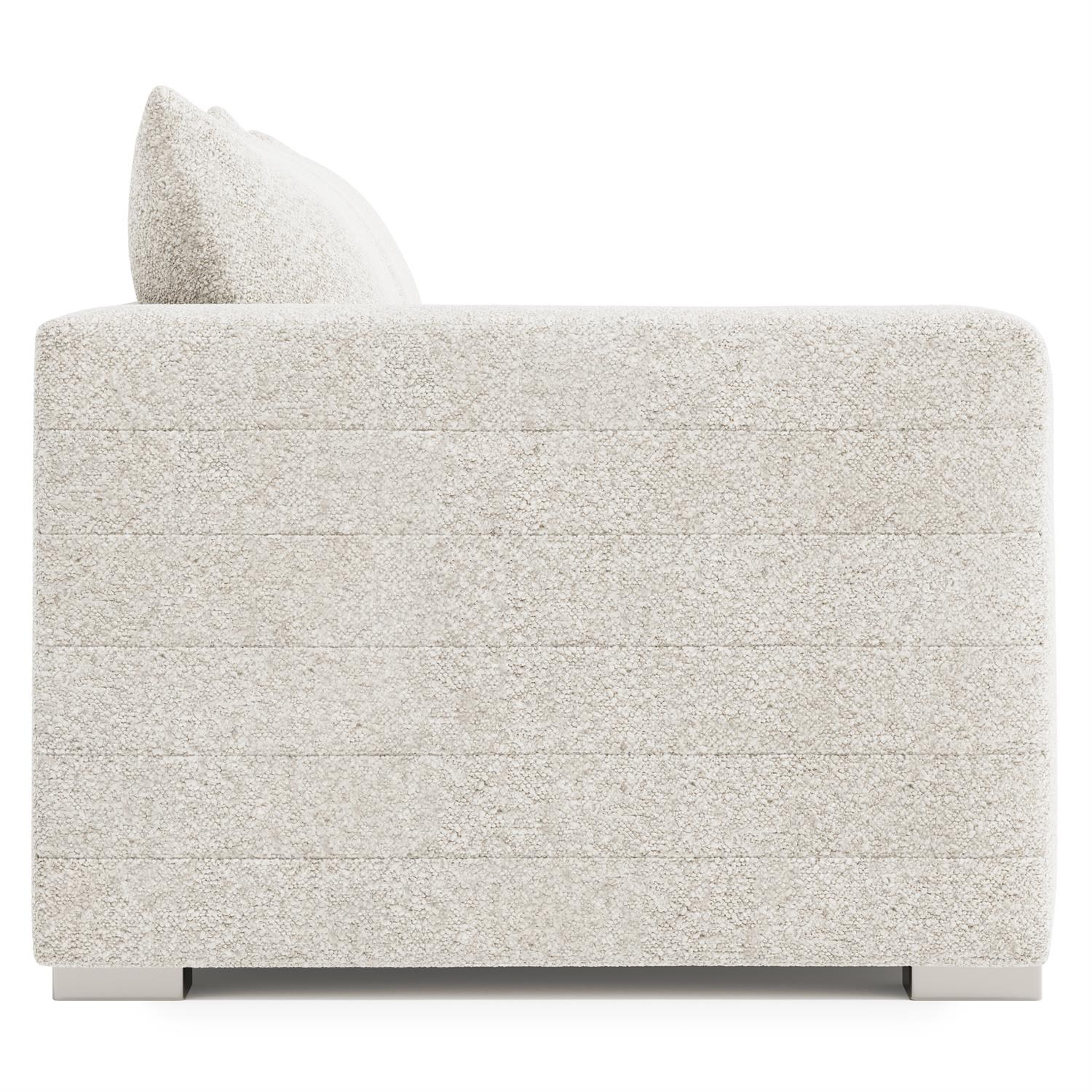 Bernhardt Helena Fabric Left Arm Loveseat Without Pillows Metal Foot — N5142Y
