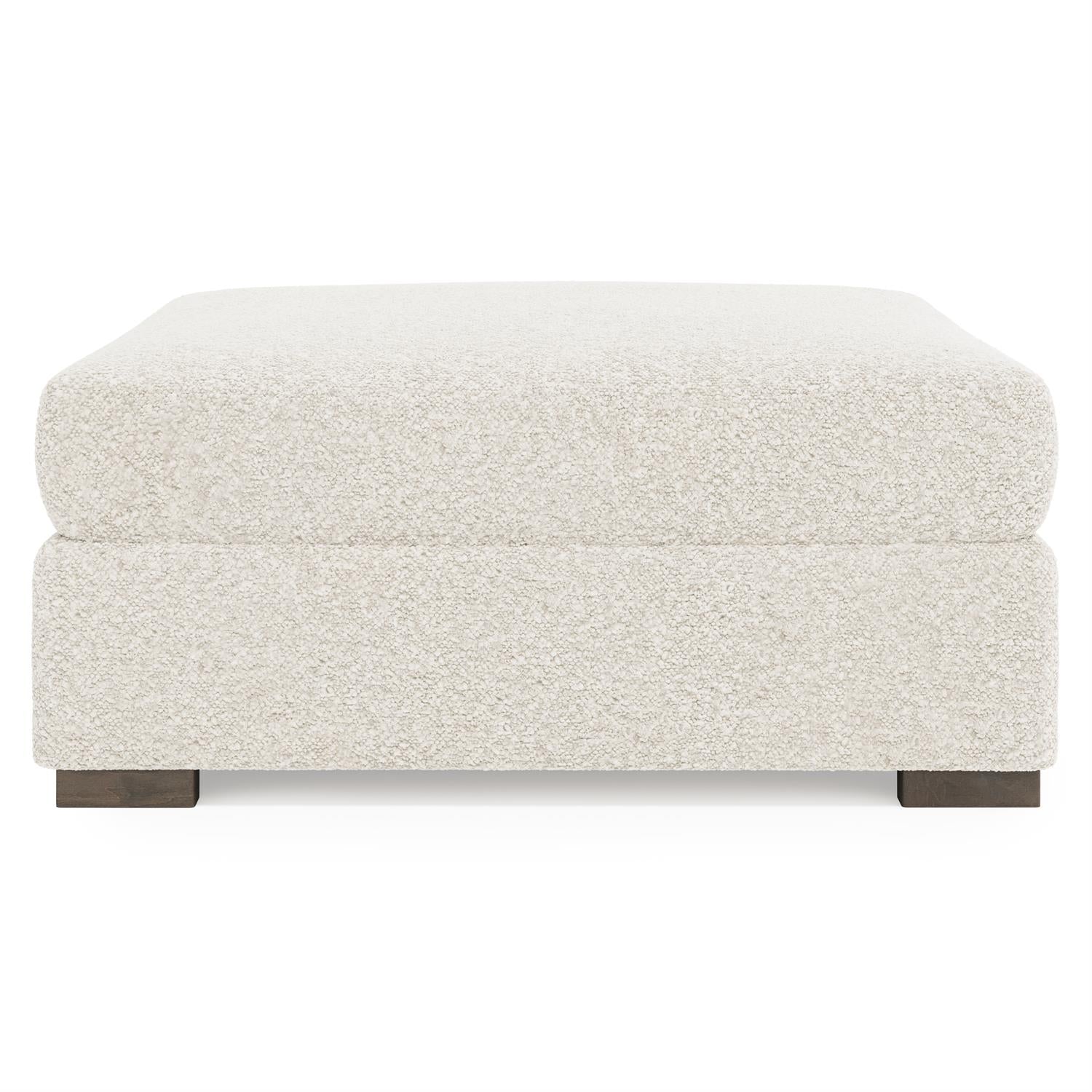 Bernhardt Helena Fabric Bumper Ottoman Wood Foot — N5231