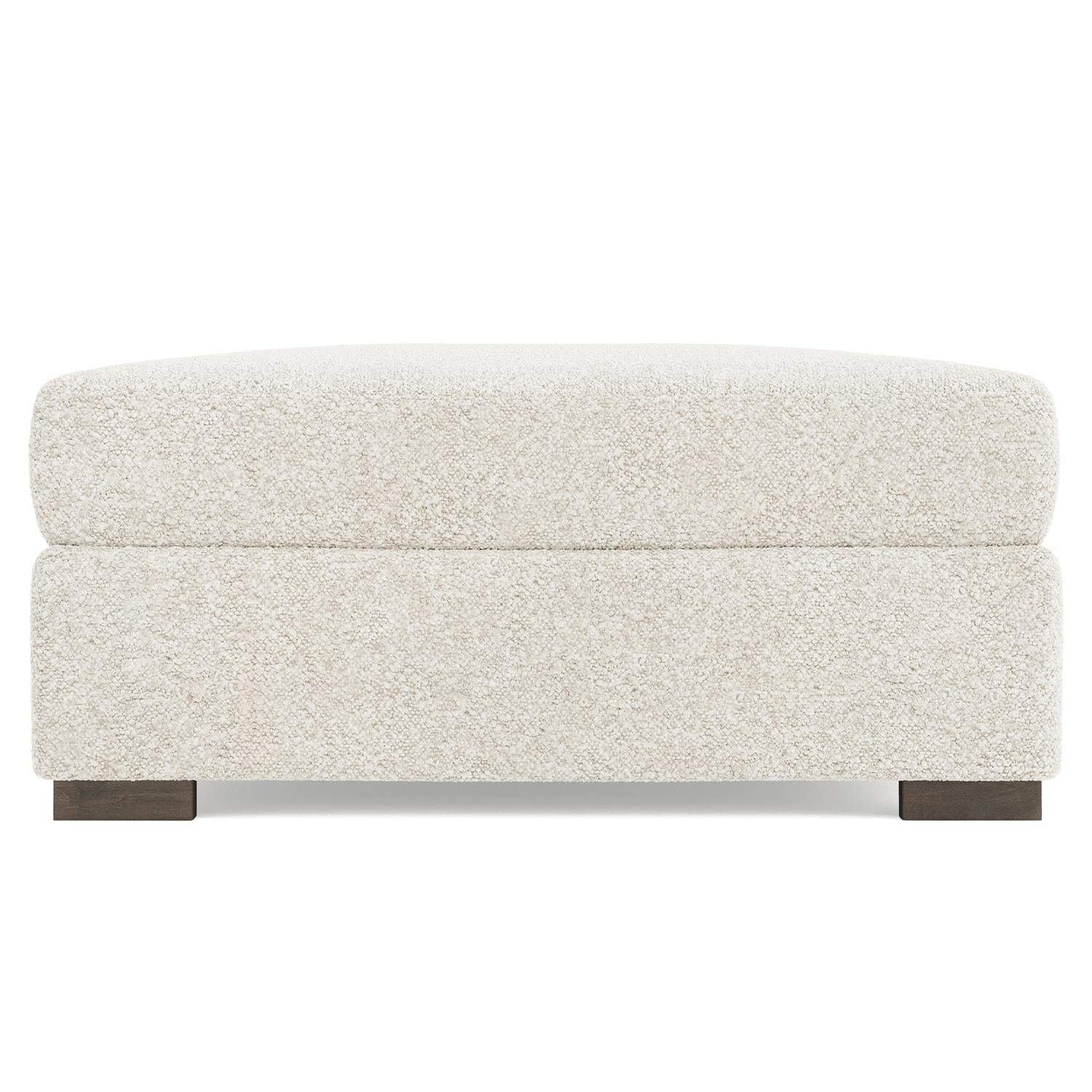 Bernhardt Helena Fabric Bumper Ottoman Wood Foot — N5231