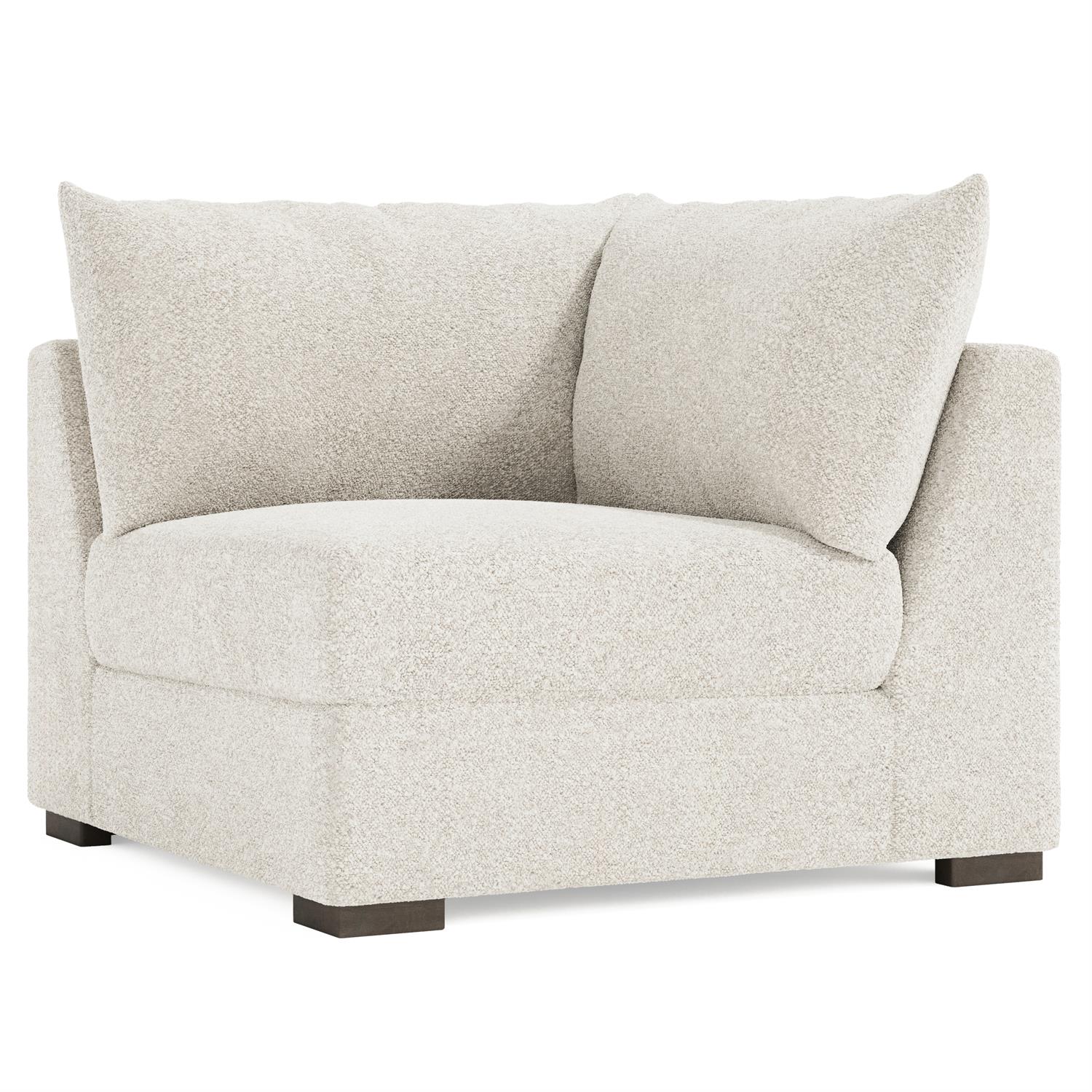 Bernhardt Helena Fabric Corner Chair Without Pillows Wood Foot — N5232Y