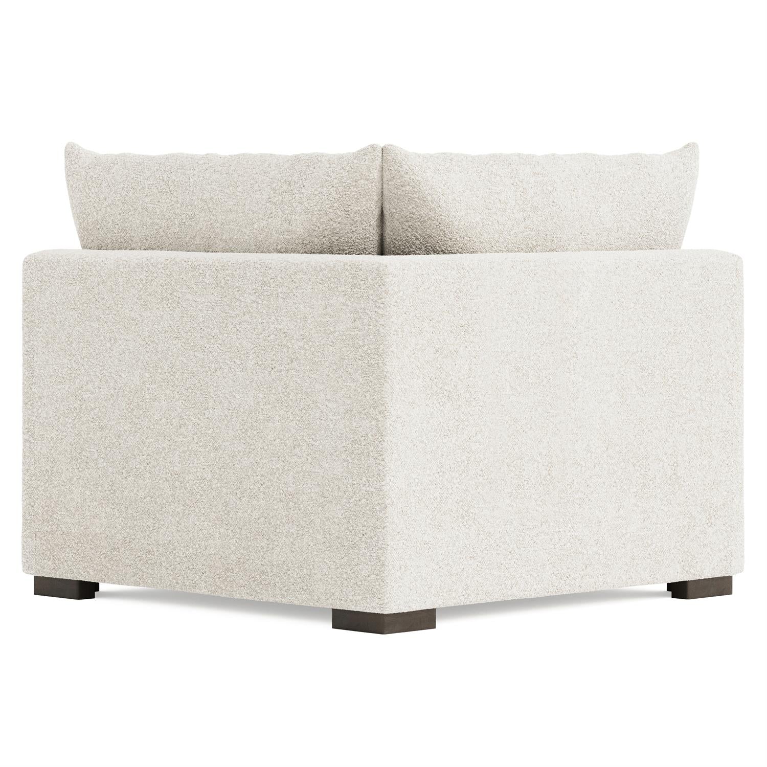 Bernhardt Helena Fabric Corner Chair Without Pillows Wood Foot — N5232Y