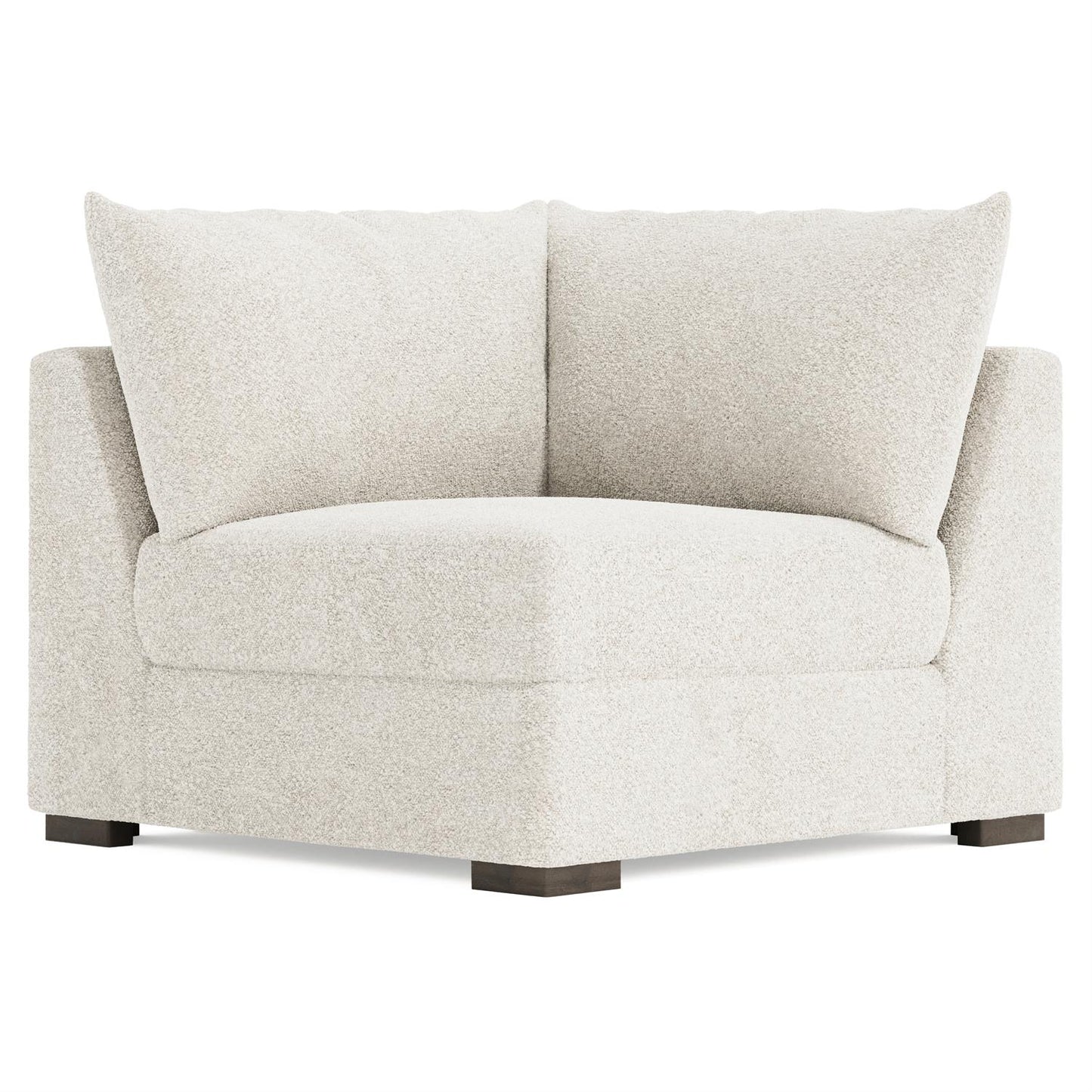 Bernhardt Helena Fabric Corner Chair Without Pillows Wood Foot — N5232Y