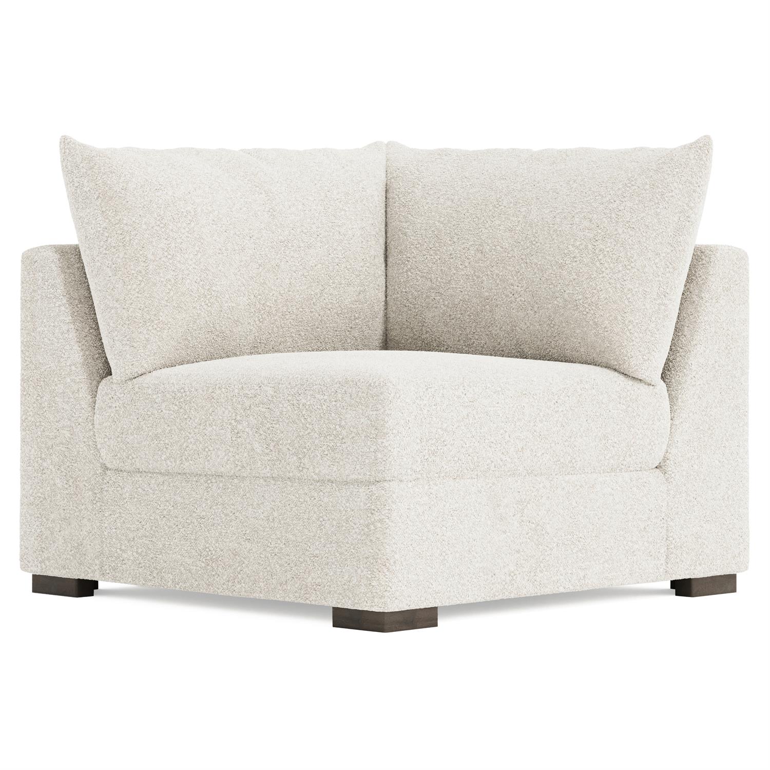 Bernhardt Helena Fabric Corner Chair Without Pillows Wood Foot — N5232Y