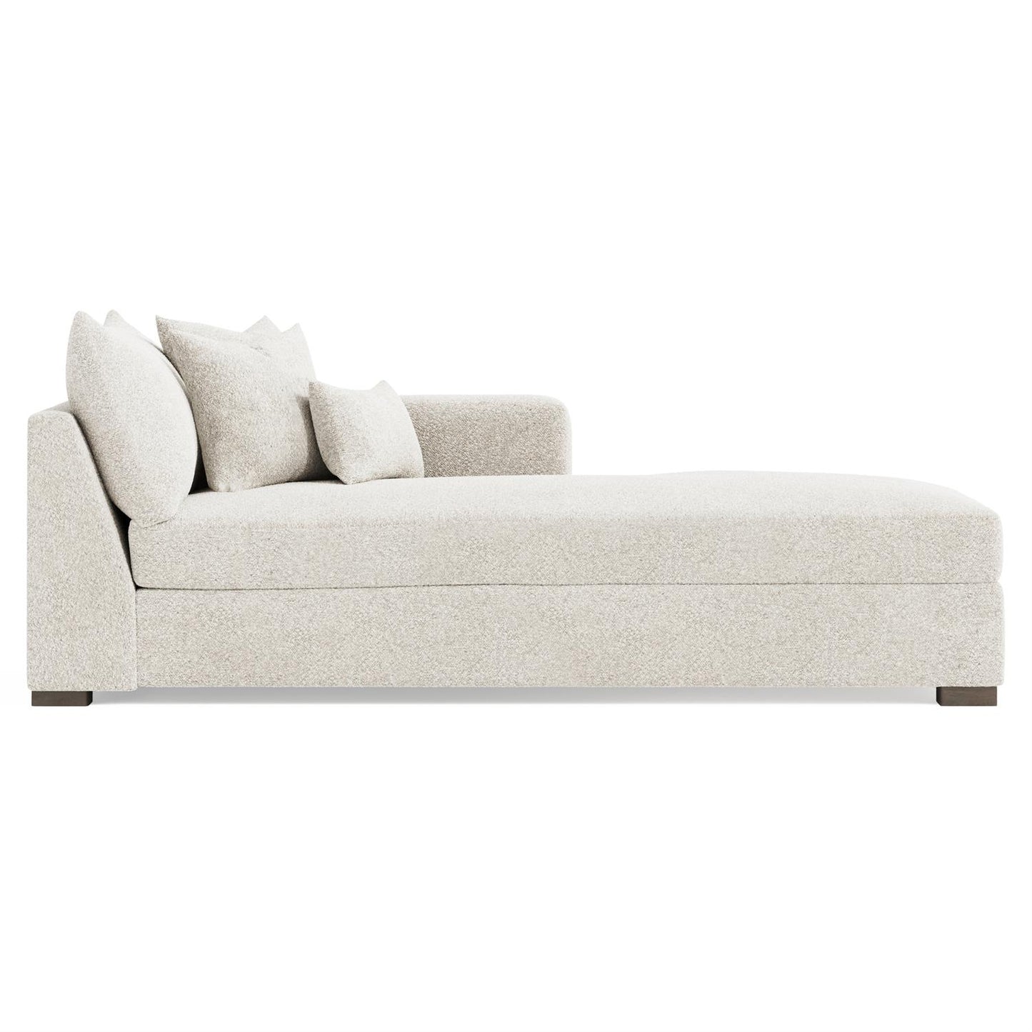 Bernhardt Helena Fabric Right Arm Chaise Wood Foot — N5237