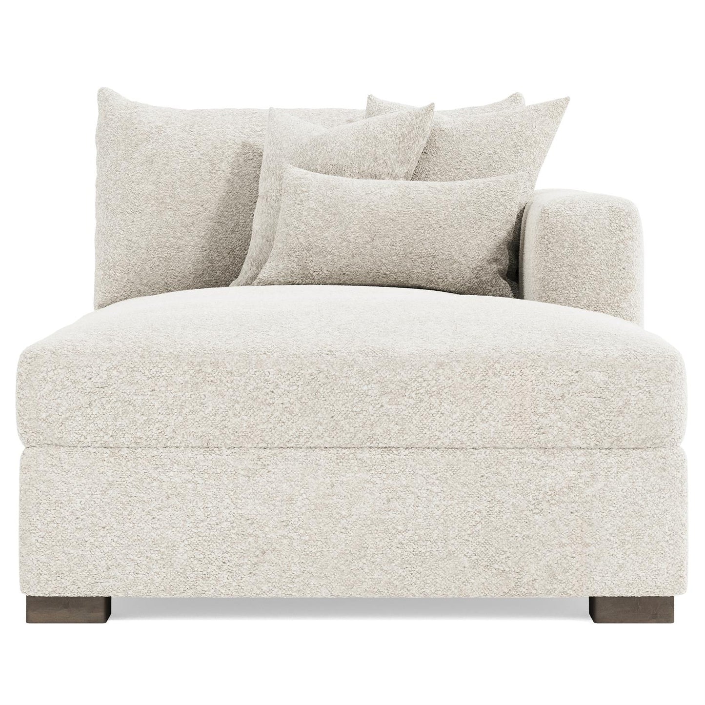Bernhardt Helena Fabric Right Arm Chaise Wood Foot — N5237