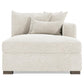 Bernhardt Helena Fabric Right Arm Chaise Wood Foot — N5237