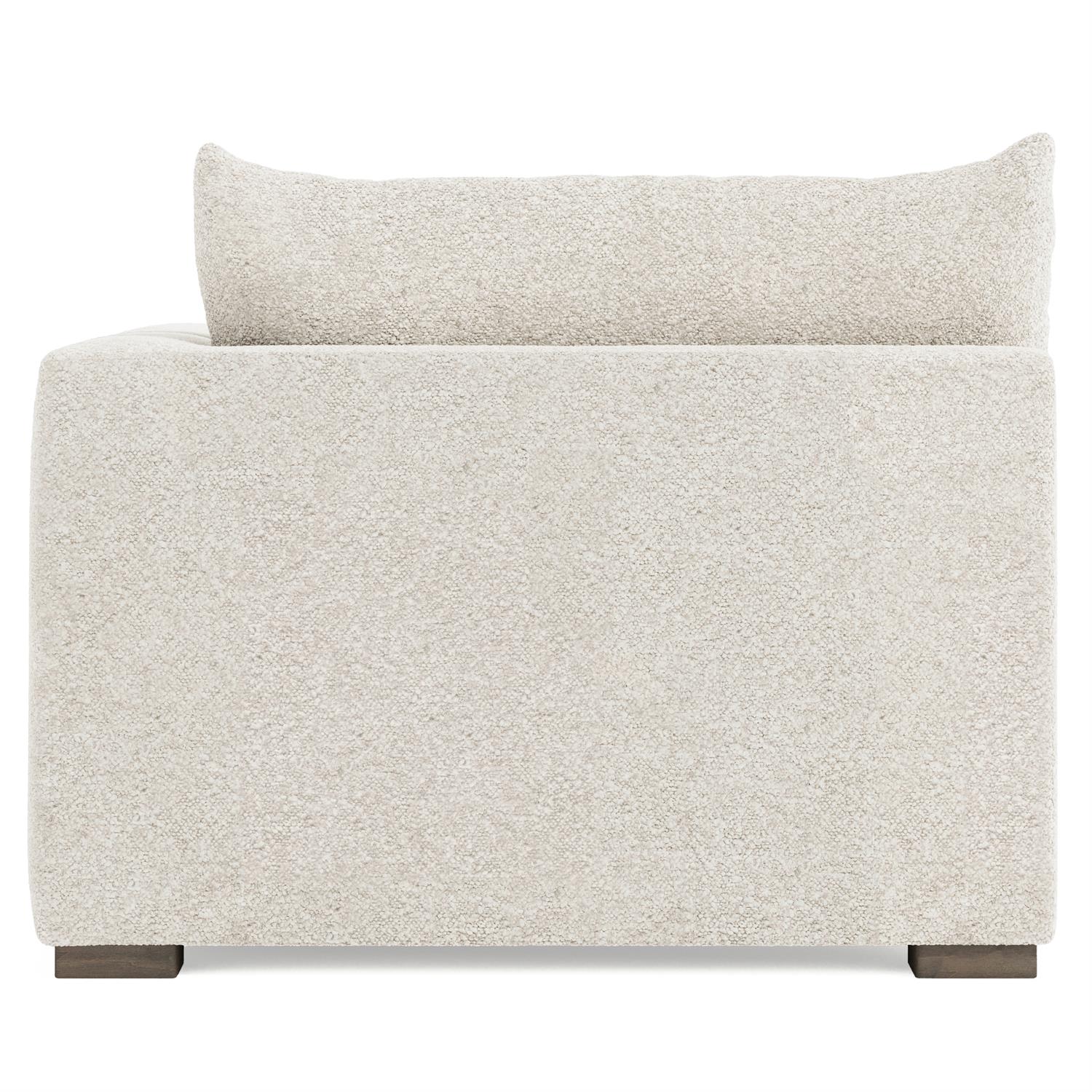 Bernhardt Helena Fabric Right Arm Chaise Wood Foot — N5237