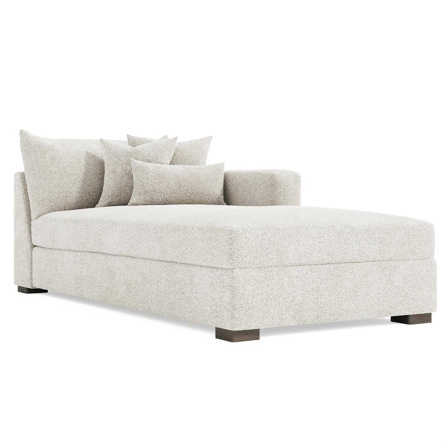 Bernhardt Helena Fabric Right Arm Chaise Wood Foot — N5237