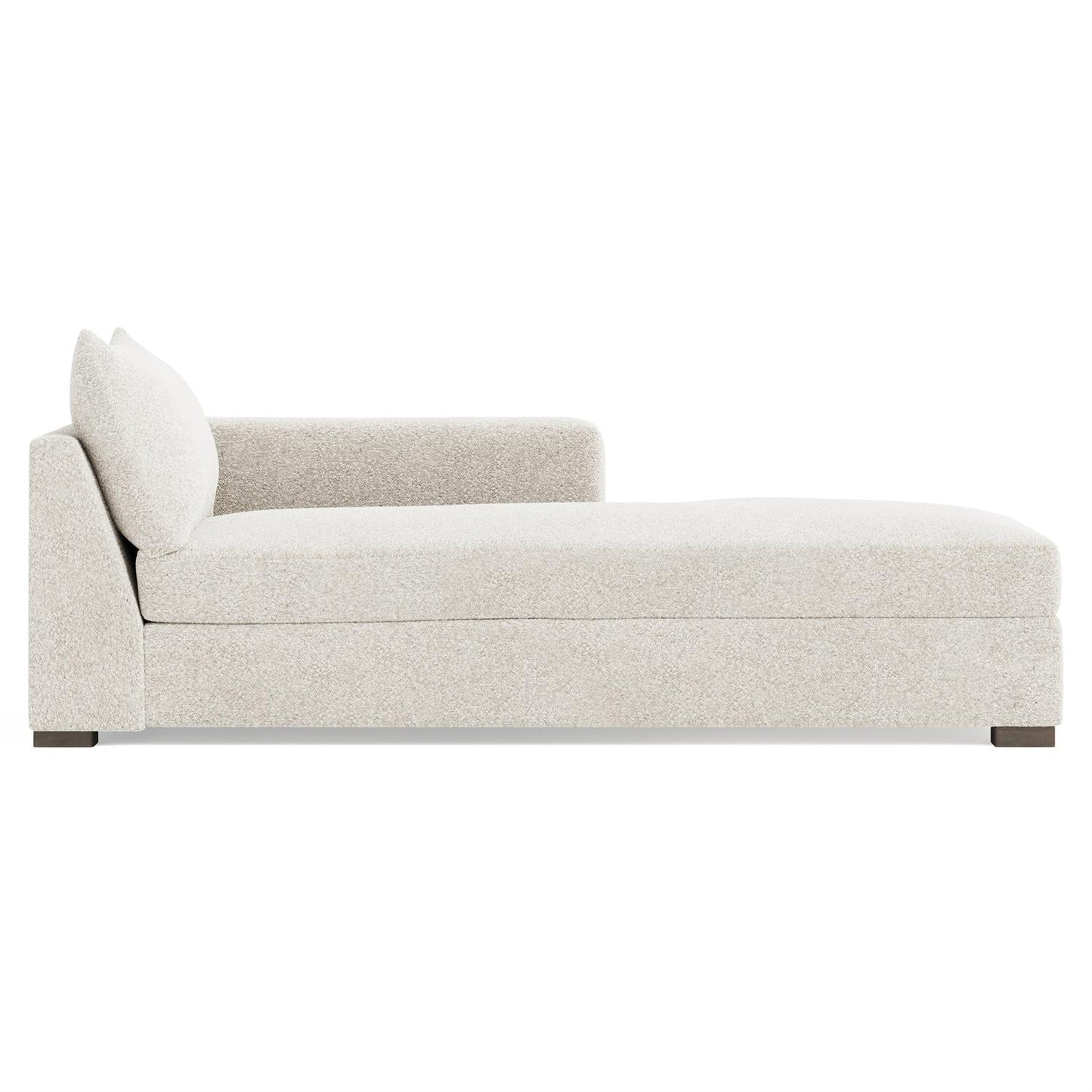 Bernhardt Helena Fabric Right Arm Chaise Without Pillows Wood Foot — N5237Y