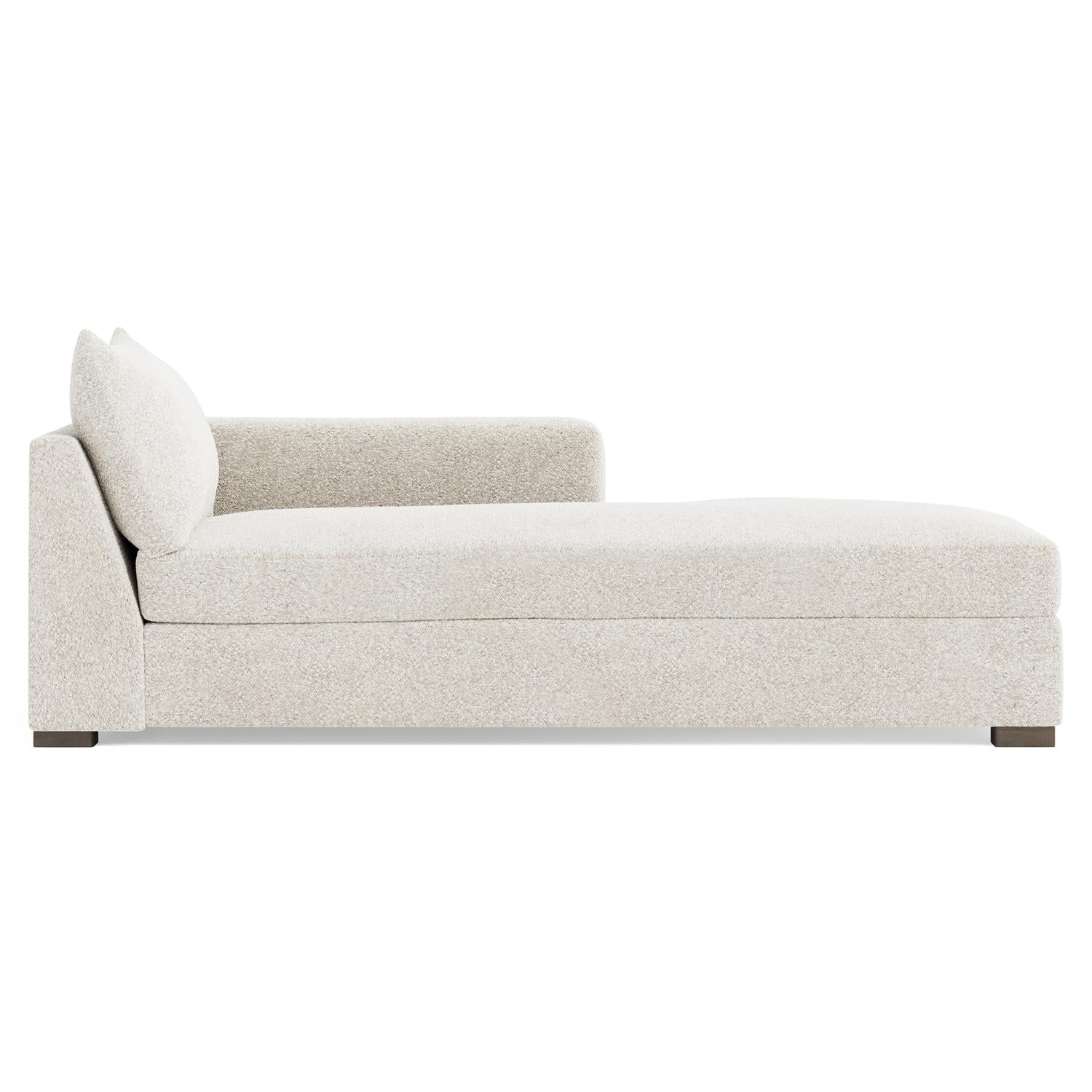 Bernhardt Helena Fabric Right Arm Chaise Without Pillows Wood Foot — N5237Y