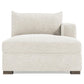 Bernhardt Helena Fabric Right Arm Chaise Without Pillows Wood Foot — N5237Y