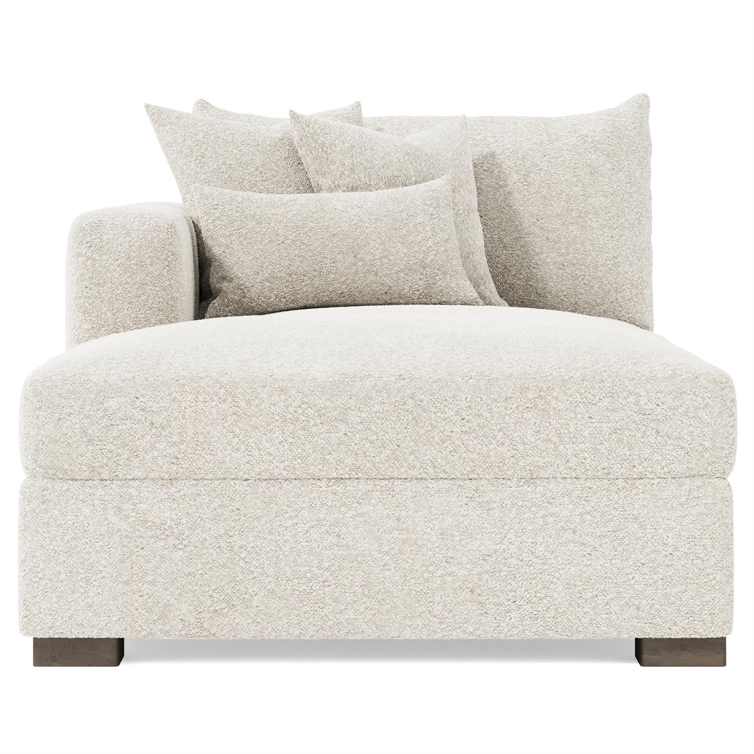 Bernhardt Helena Fabric Left Arm Chaise Wood Foot — N5238