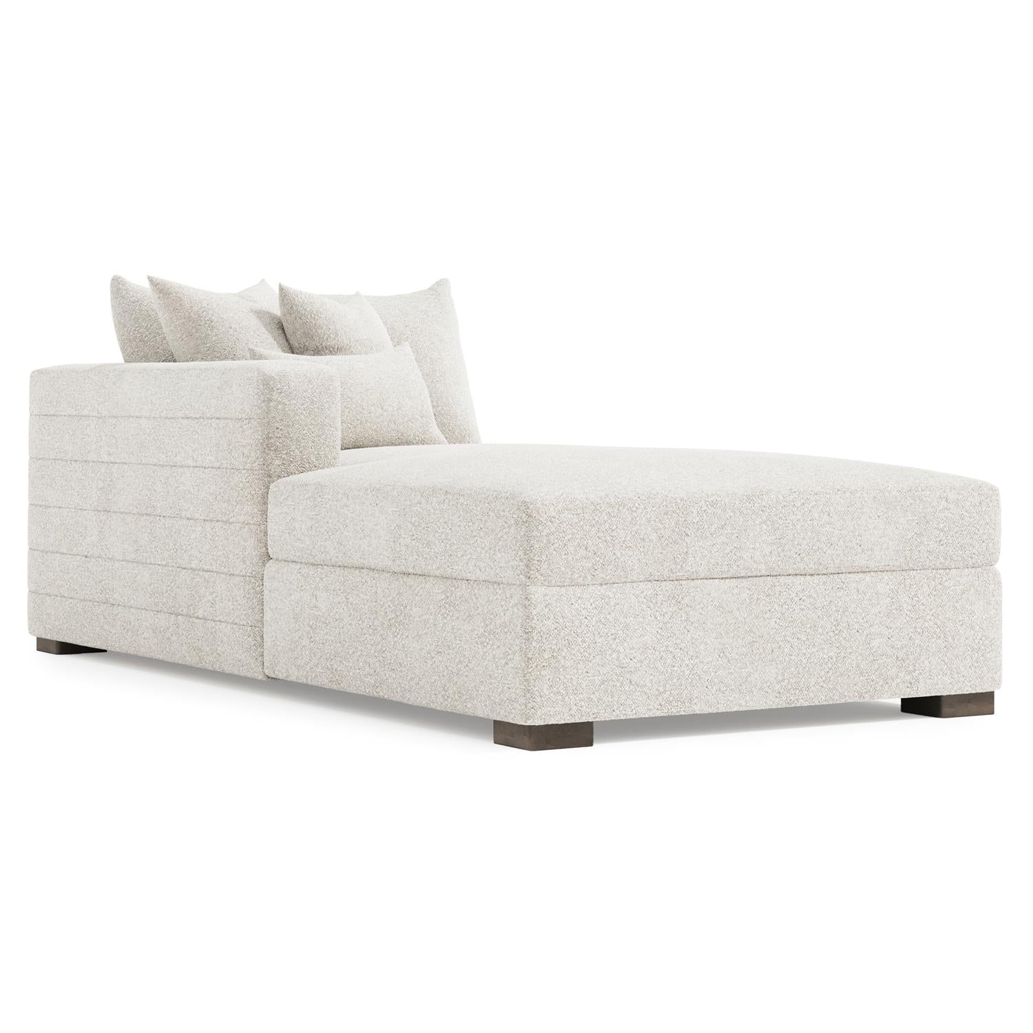 Bernhardt Helena Fabric Left Arm Chaise Wood Foot — N5238