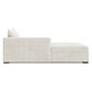 Bernhardt Helena Fabric Left Arm Chaise Without Pillows Wood Foot — N5238Y