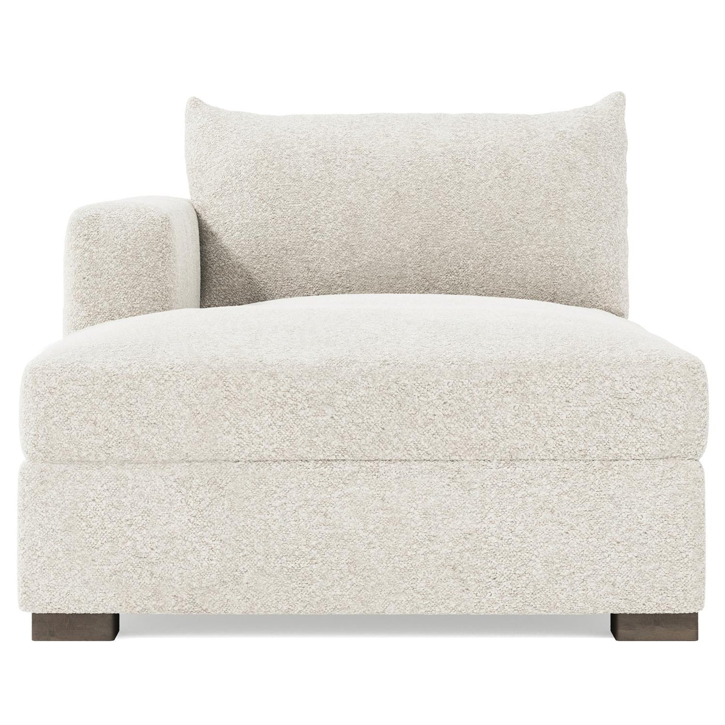 Bernhardt Helena Fabric Left Arm Chaise Without Pillows Wood Foot — N5238Y