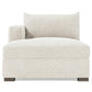 Bernhardt Helena Fabric Left Arm Chaise Without Pillows Wood Foot — N5238Y