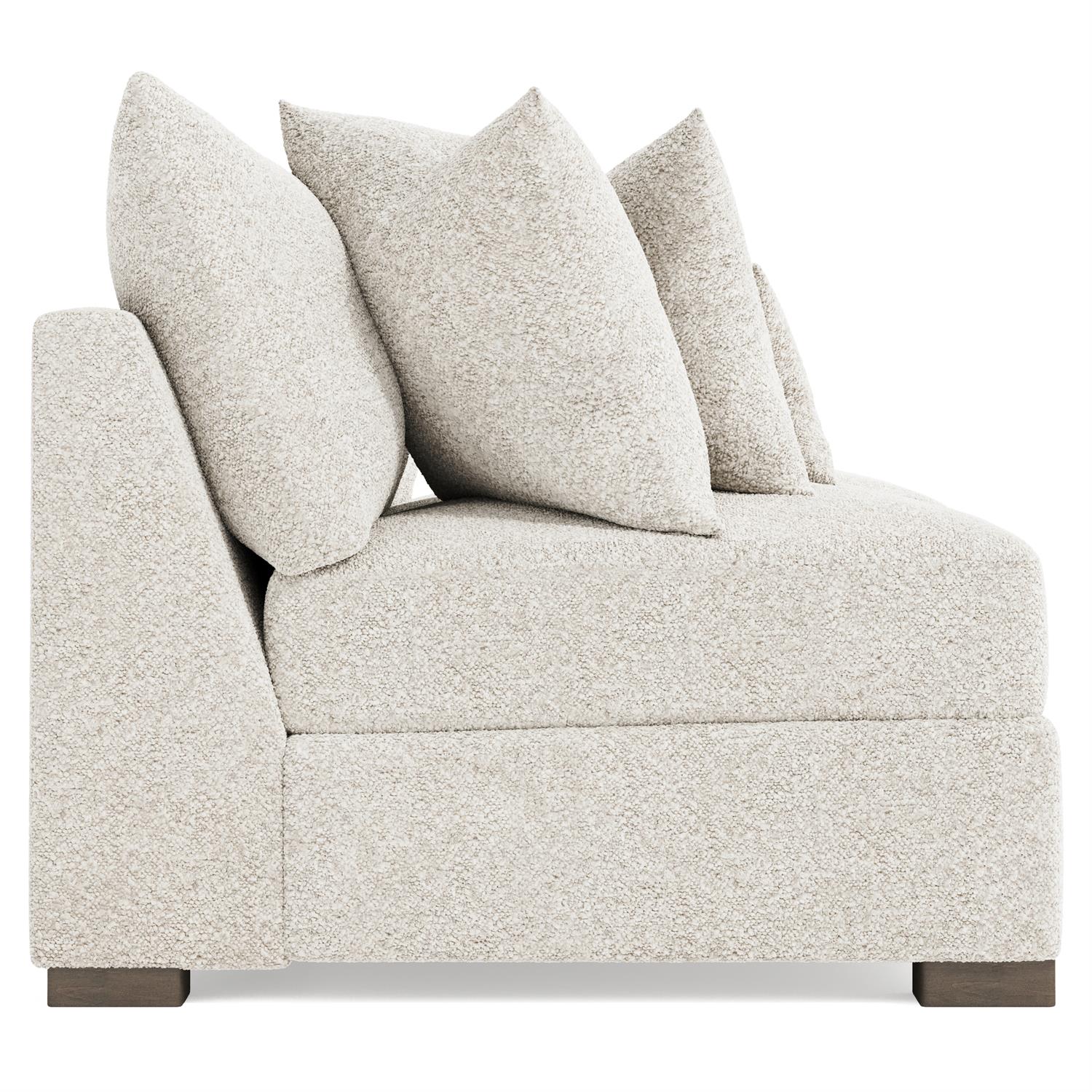 Bernhardt Helena Fabric Armless Loveseat Wood Foot — N5240