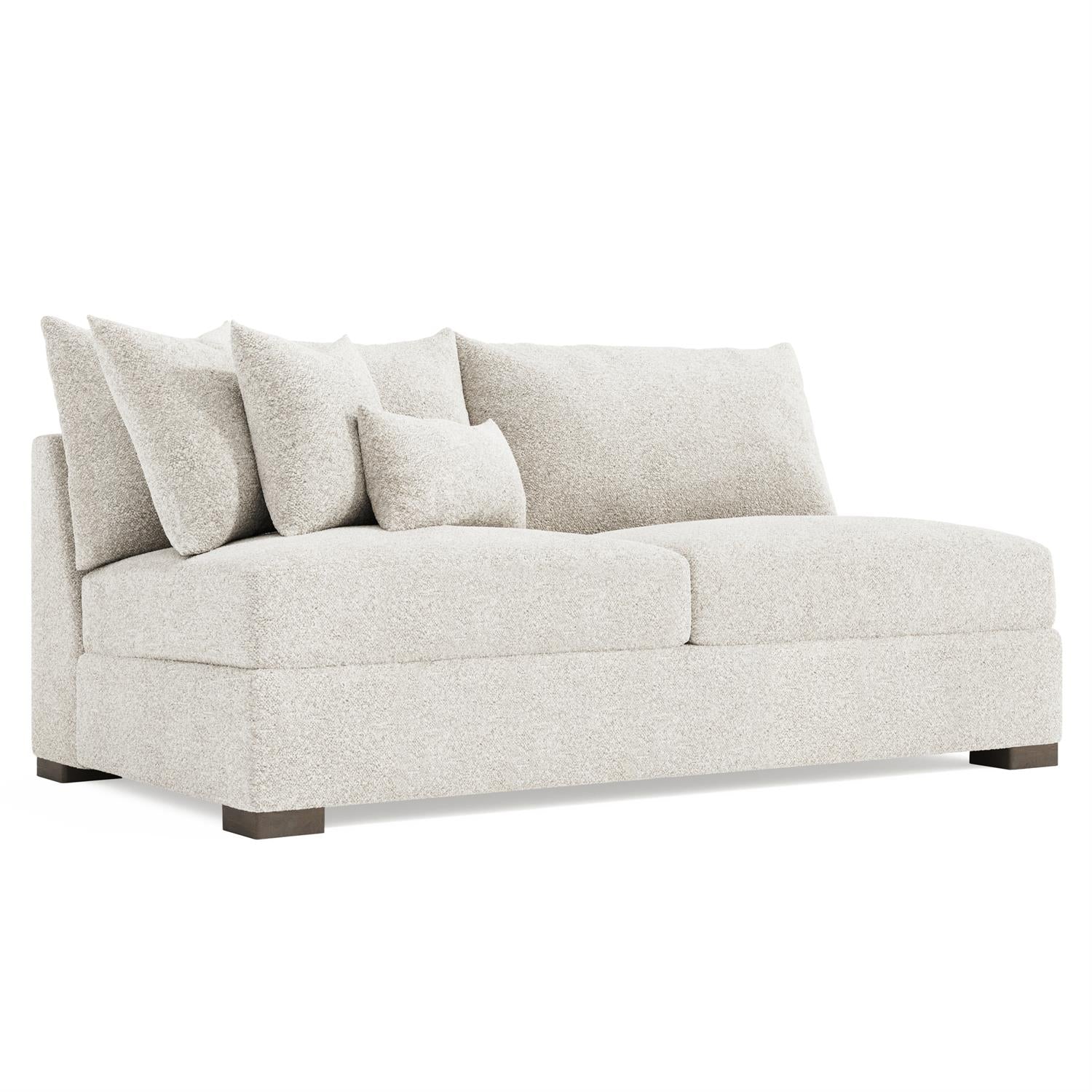 Bernhardt Helena Fabric Armless Loveseat Wood Foot — N5240