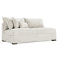 Bernhardt Helena Fabric Armless Loveseat Wood Foot — N5240