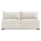 Bernhardt Helena Fabric Armless Loveseat Without Pillows Wood Foot — N5240Y