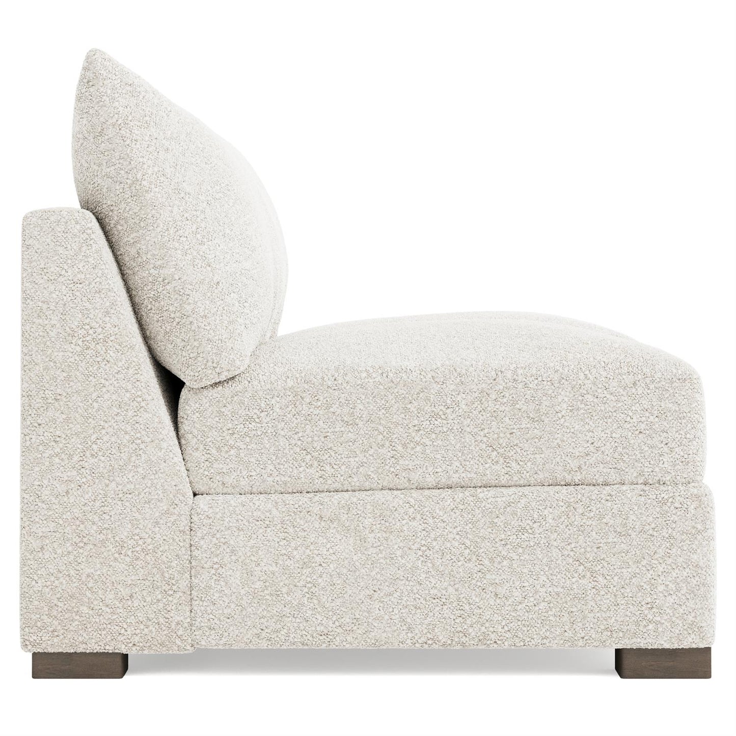 Bernhardt Helena Fabric Armless Loveseat Without Pillows Wood Foot — N5240Y