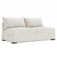 Bernhardt Helena Fabric Armless Loveseat Without Pillows Wood Foot — N5240Y