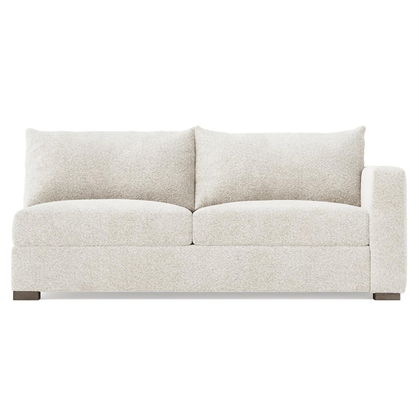 Bernhardt Helena Fabric Right Arm Loveseat Without Pillows Wood Foot — N5241Y