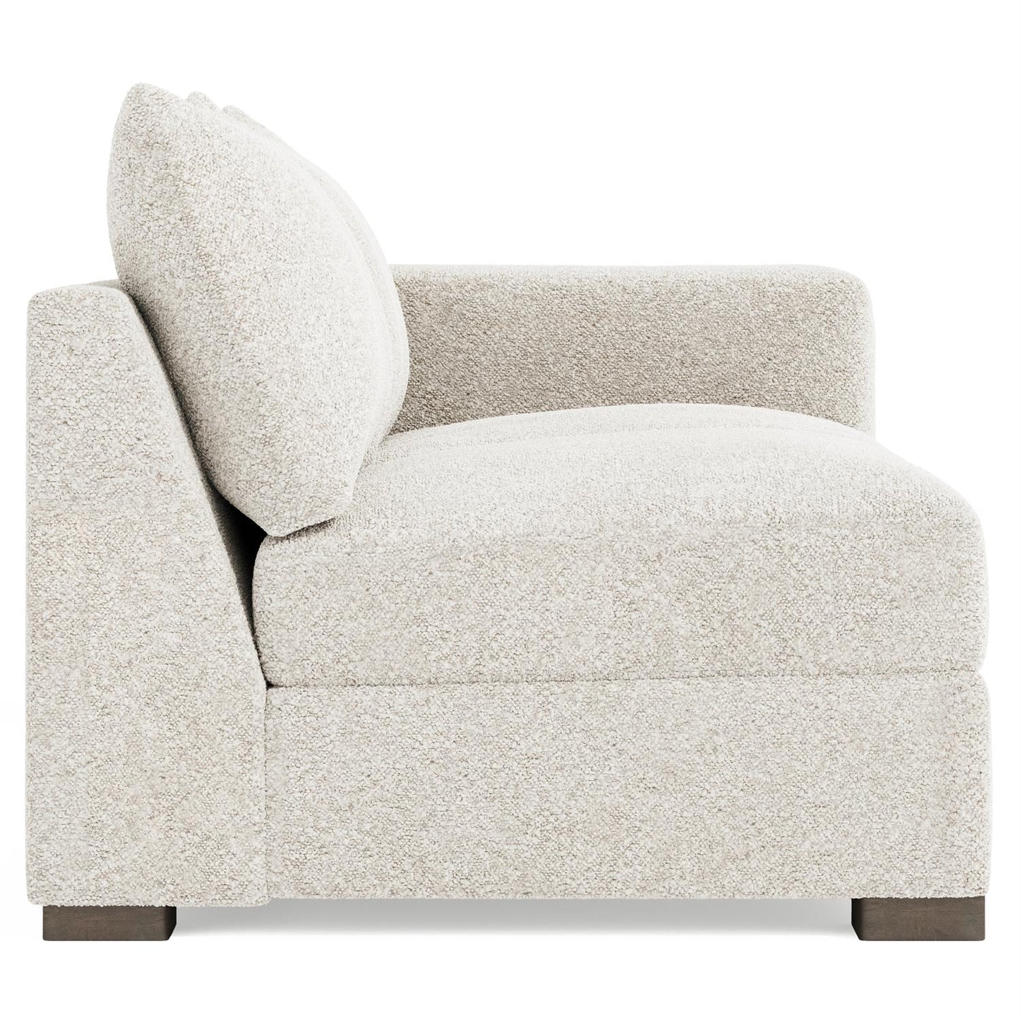 Bernhardt Helena Fabric Right Arm Loveseat Without Pillows Wood Foot — N5241Y