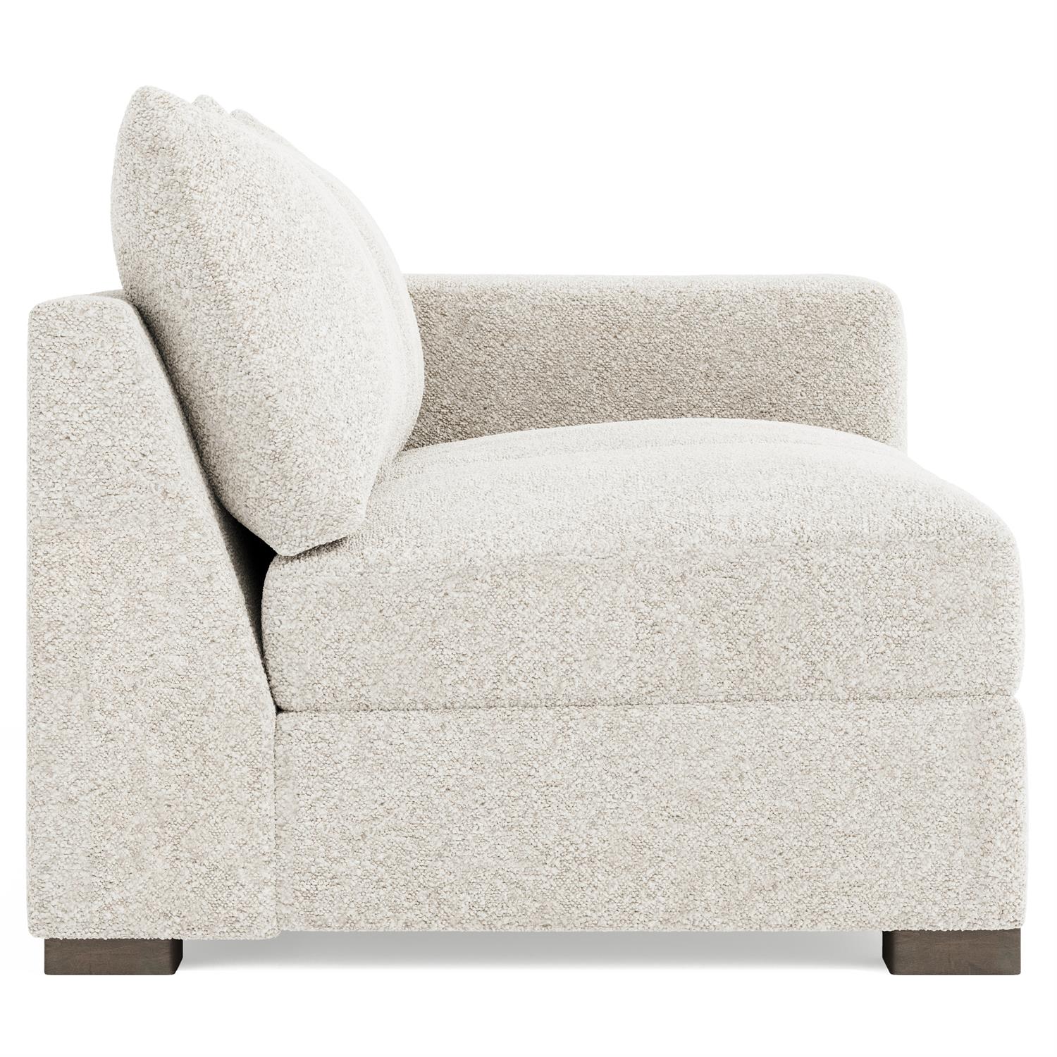 Bernhardt Helena Fabric Right Arm Loveseat Without Pillows Wood Foot — N5241Y