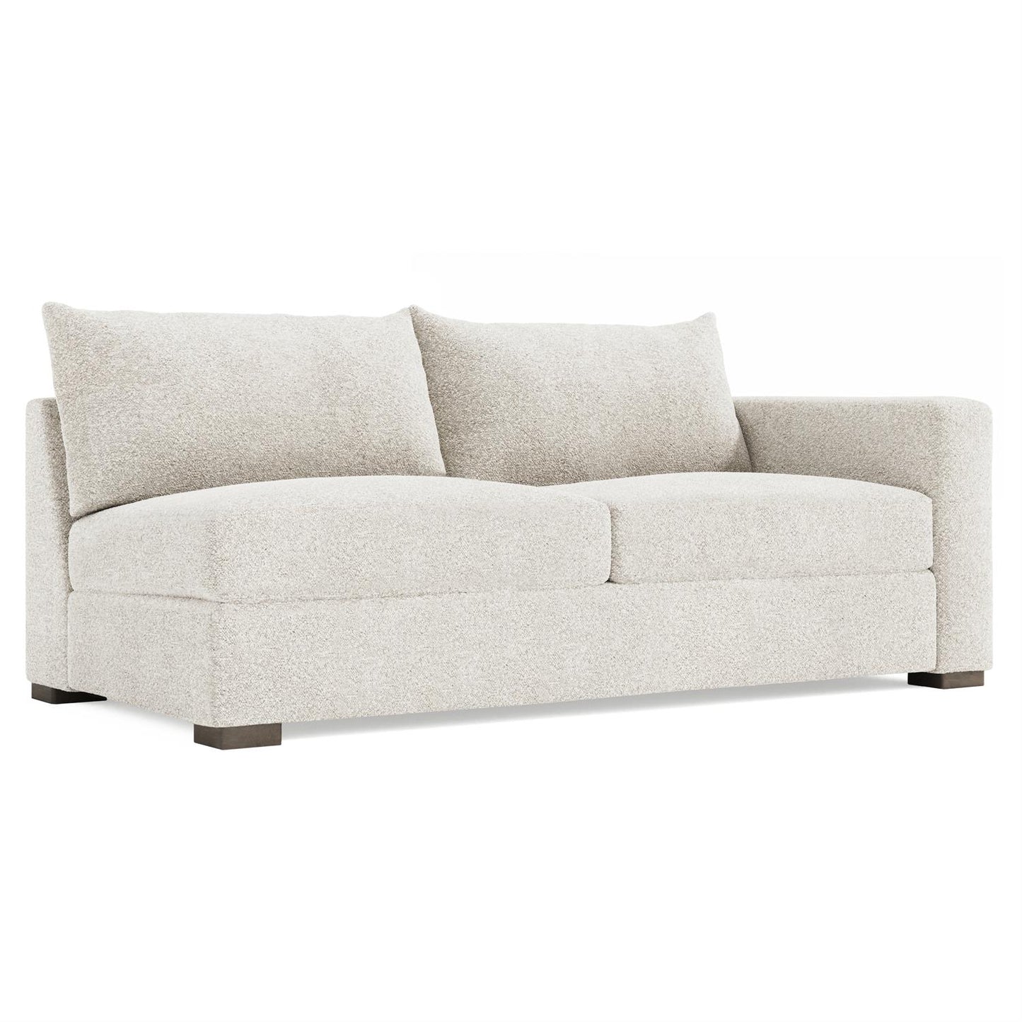 Bernhardt Helena Fabric Right Arm Loveseat Without Pillows Wood Foot — N5241Y
