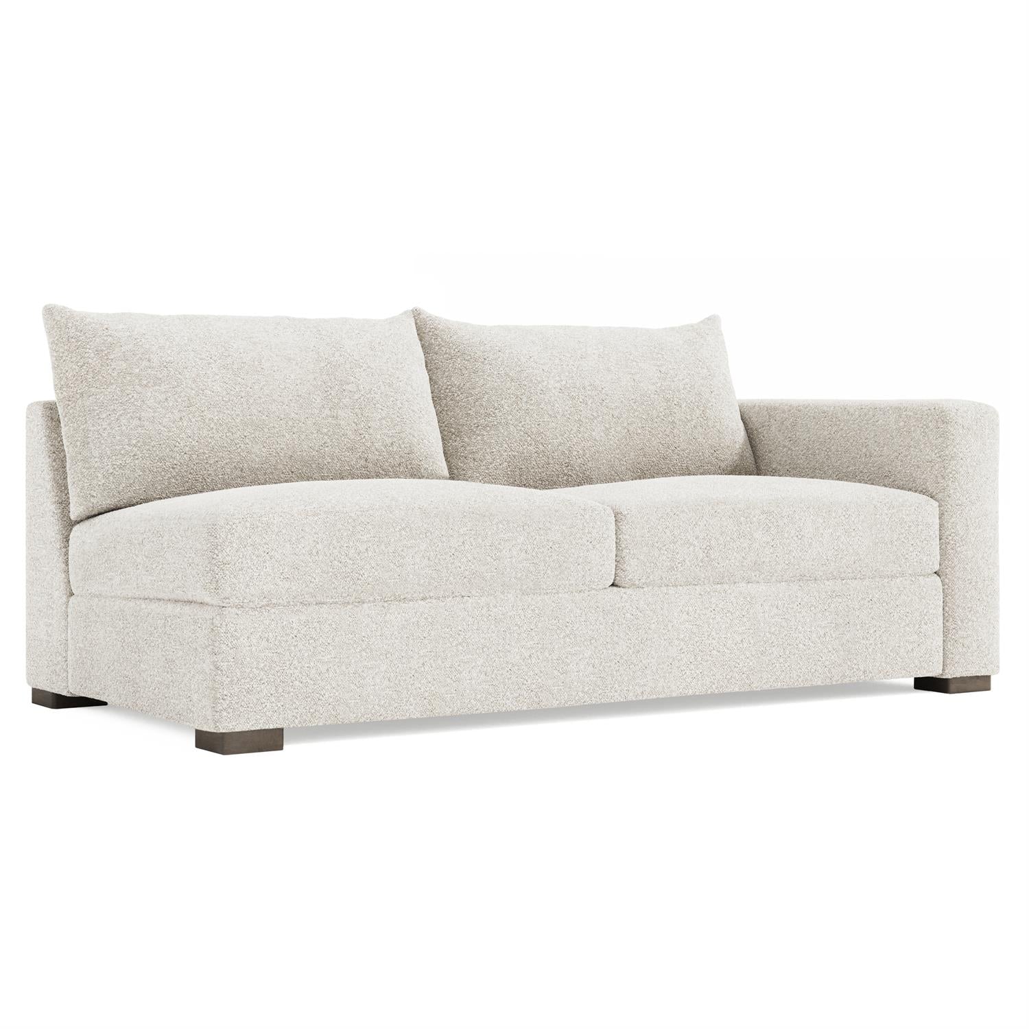 Bernhardt Helena Fabric Right Arm Loveseat Without Pillows Wood Foot — N5241Y