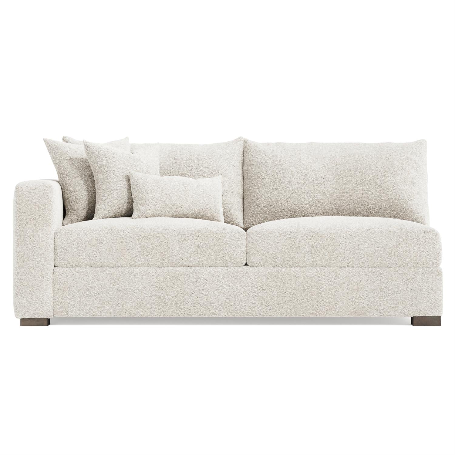 Bernhardt Helena Fabric Left Arm Loveseat Wood Foot — N5242