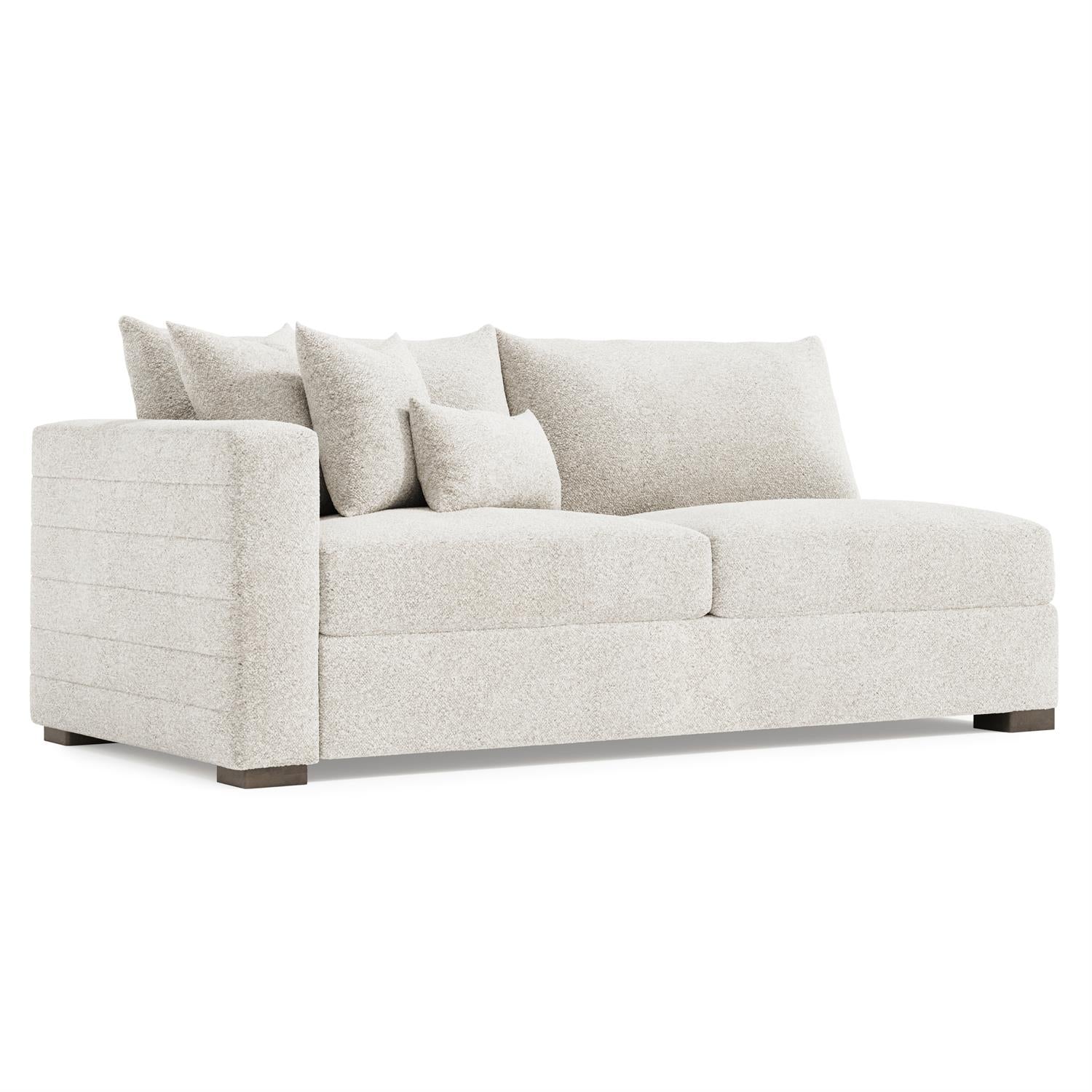 Bernhardt Helena Fabric Left Arm Loveseat Wood Foot — N5242