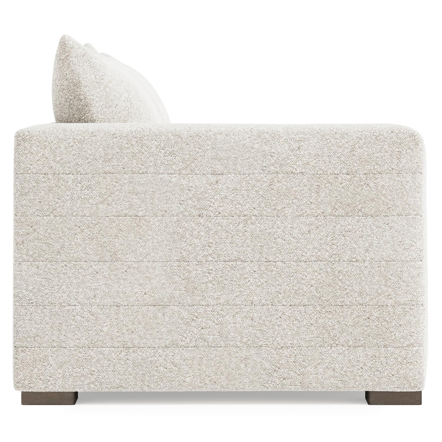 Bernhardt Helena Fabric Left Arm Loveseat Without Pillows Wood Foot — N5242Y