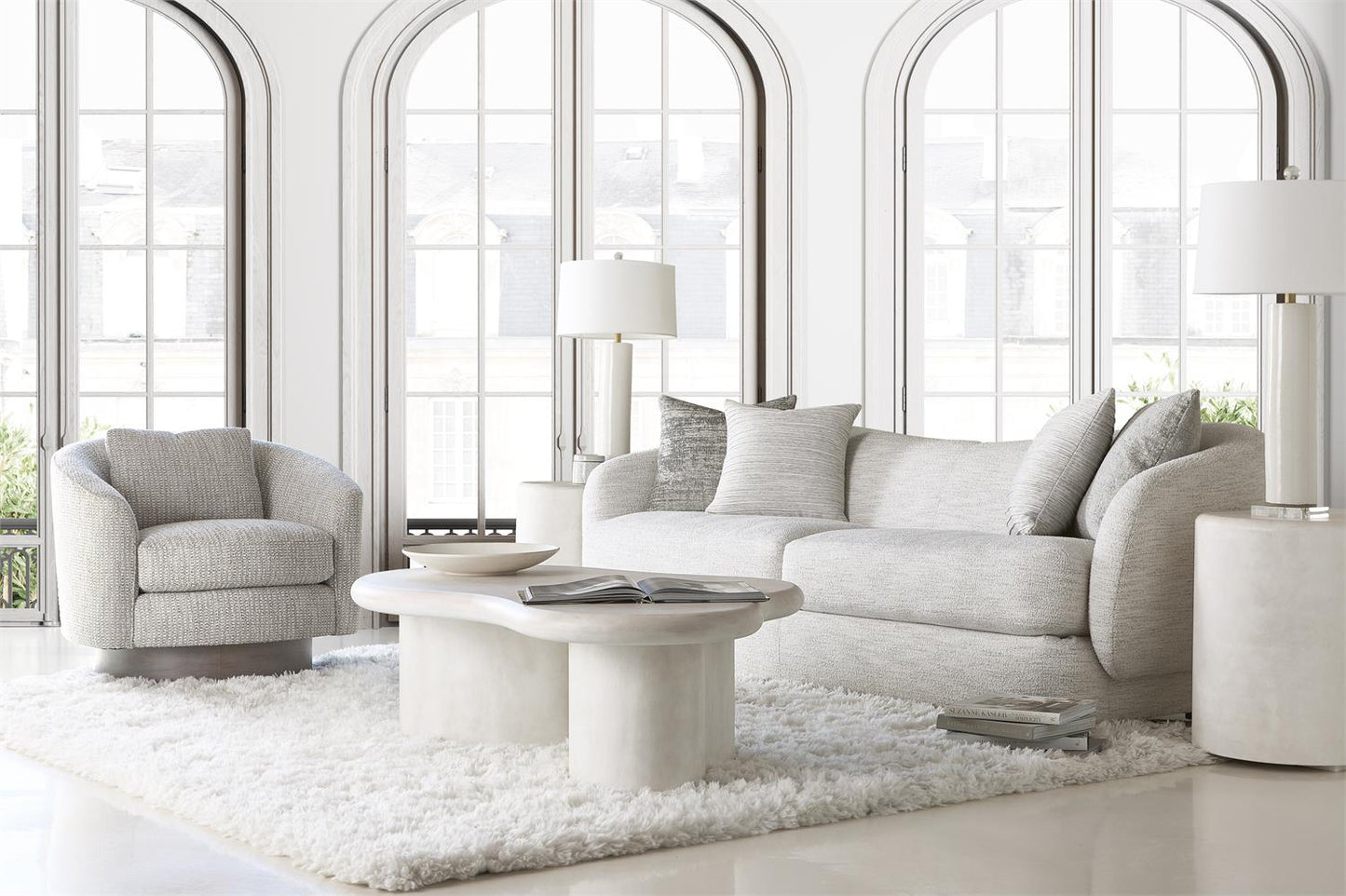 Bernhardt Camino Fabric Swivel Chair — N5712S