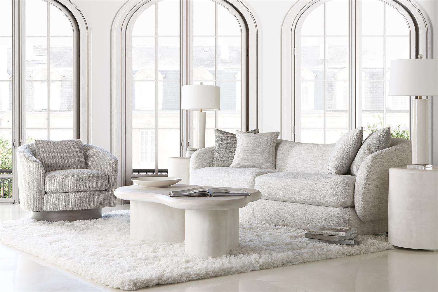 Bernhardt Camino Fabric Swivel Chair — N5712S