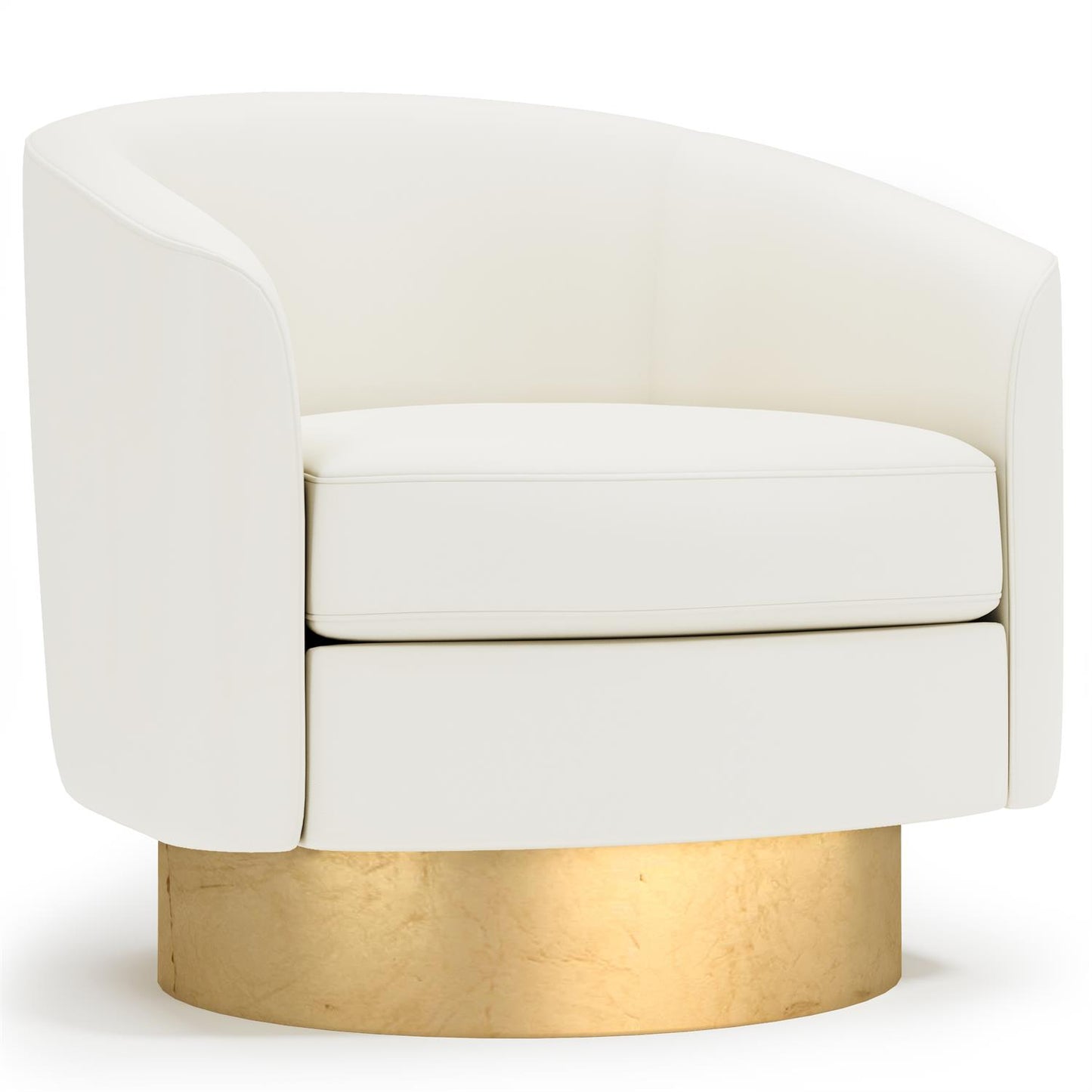 Bernhardt Camino Leather Swivel Chair Without Pillows — N573SLY