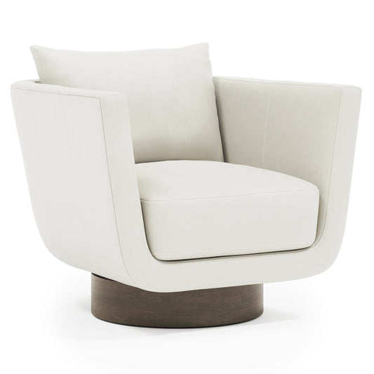 Bernhardt Gemma Leather Swivel Chair — N6503SL