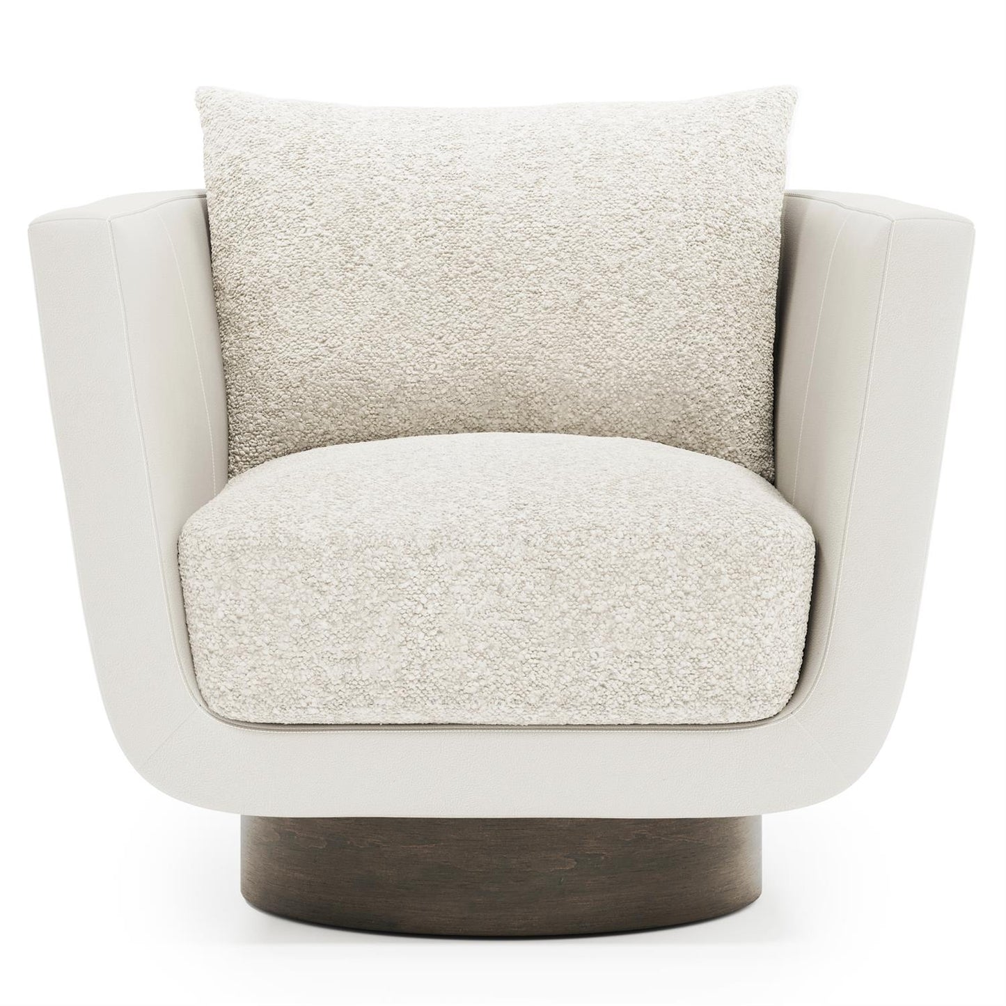 Bernhardt Gemma Leather-Fabric Swivel Chair — N653SLF